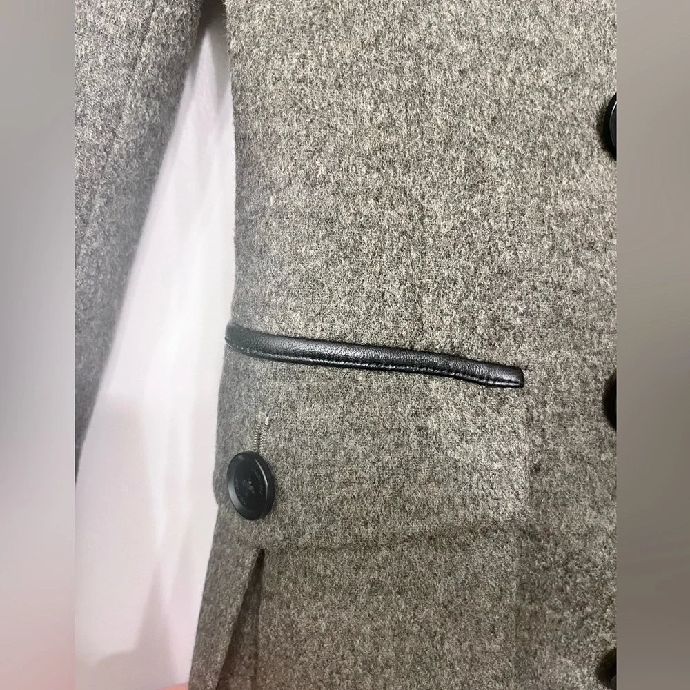 Jason Wu Pea Coat leather and lace detail - Picture 5 of 15